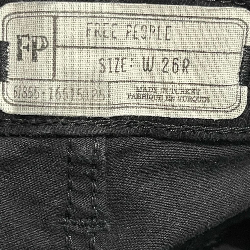 Free People‎ Black Skinny Leg Jeggings Size 26 - Picture 2 of 13